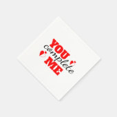 You Complete Me – ロマンチックな紙ナプキンスfor Coupl スタンダードカクテルナプキン (角)