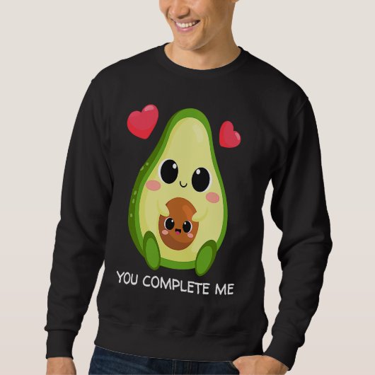 You Complete Me  Avocado Couples Valentines スウェットシャツ (正面)