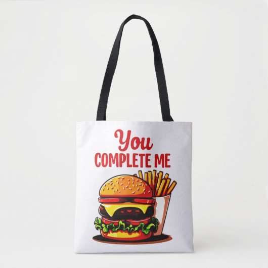 You Complete Me Pizza Graphic トートバッグ (正面)