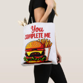 You Complete Me Pizza Graphic トートバッグ (クローズアップ)