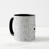 You Complete Me Romantic Black and White Jigsaw マグカップ (正面左)