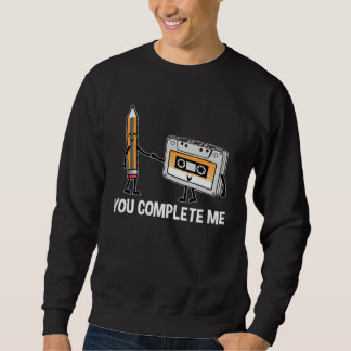 You Complete Me Vintage 80s 90s Pencil And a Casse スウェットシャツ