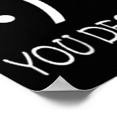 You Decide - HappyまたはSad顔 – 黒 – Uni - Spo ポスター (角)