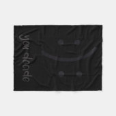 You Decide Trendy Emotions Happy Sad  フリースブランケット (正面(横))