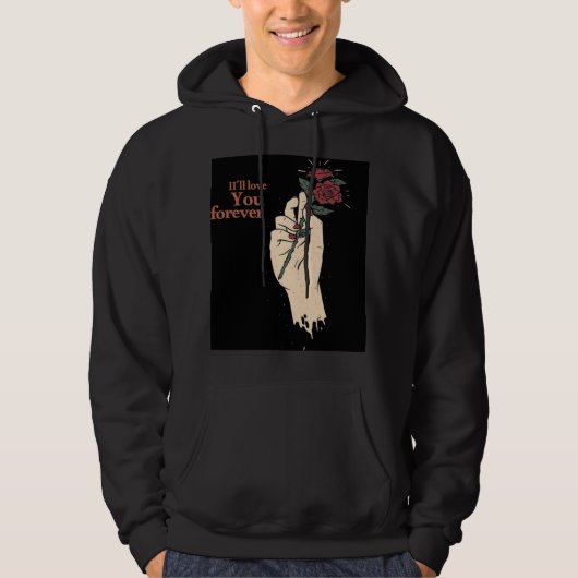 You Deserve Better – Dark Gothic Rose Hoodie パーカ (正面)