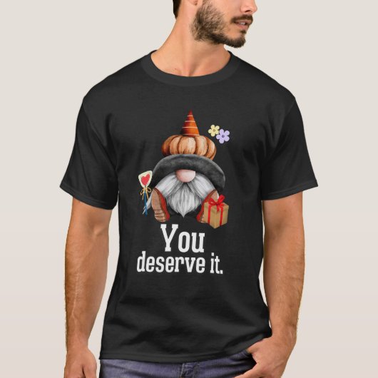 You Deserve It  Christmas Gnome Lollipop And Bow B Tシャツ (正面)
