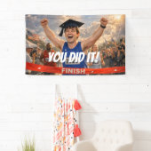 You Did It! Finish Line Graduation Customizable  横断幕 (インサイチュ)