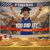 You Did It! Finish Line Graduation Customizable  横断幕
