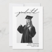 You did it modern Graduation invitation 招待状 (裏面)