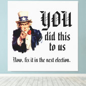 YOU Did This to Us キャンバスプリント (インサイチュ (ウッドフロア))