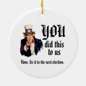 YOU Did This to Us セラミックオーナメント (裏面)