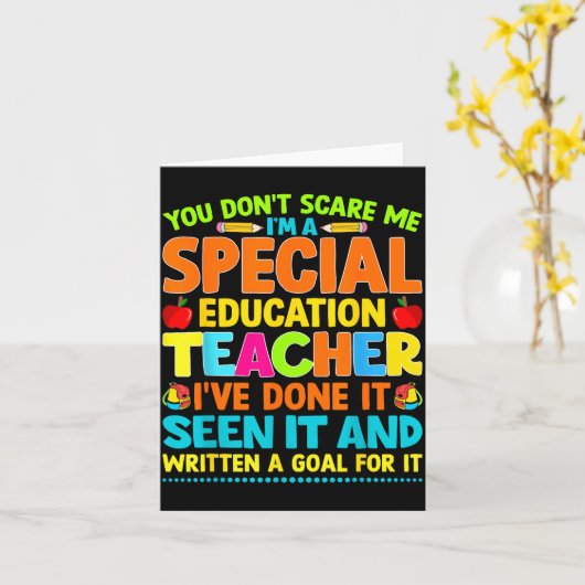 You Don't E Me I'm A Special Education Teacher Men カード (黄色い花)