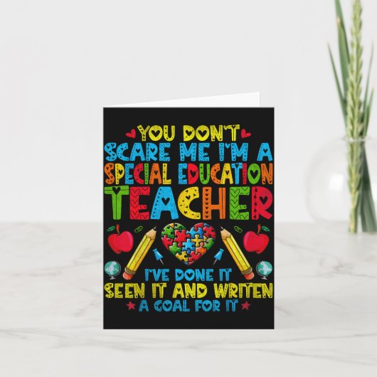 You Don't E Me I'm A Special Education Teacher - S カード (正面)