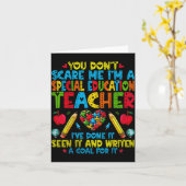 You Don't E Me I'm A Special Education Teacher - S カード (黄色い花)