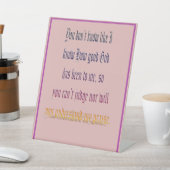 You Dont Know - Pink 台座サイン (インサイチュ)