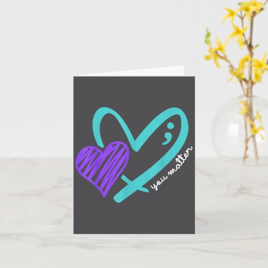 You Don't Let Your Story End Suicide Awareness  カード (黄色い花)