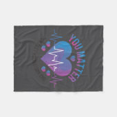 You Don't Let Your Story End Suicide Prevention フリースブランケット (正面(横))