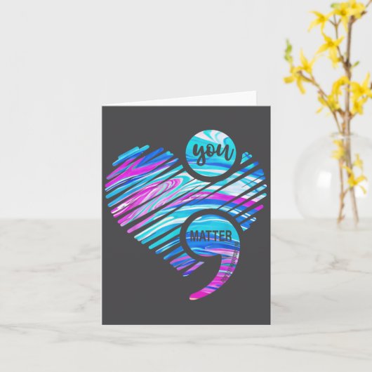 You Don't Let Your Story End Suicide Prevention He カード (黄色い花)