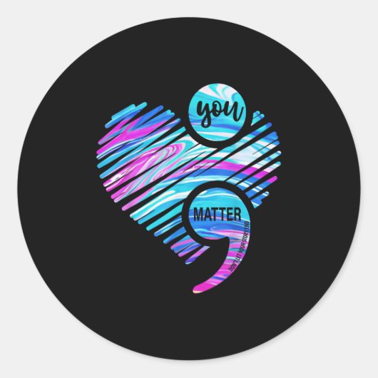 You Don't Let Your Story End Suicide Prevention He ラウンドシール (正面)