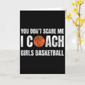You Don't Scare Me I Coach Girls Sketll Sports Coa カード (黄色い花)