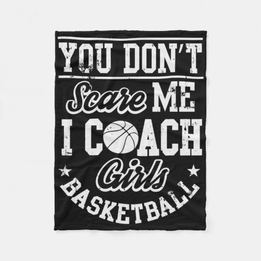 You Don't Scare Me I'm A Girls Sketll Coach  フリースブランケット (正面)