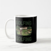 You Don't Stop Golfing When You Get Old Motivation コーヒーマグカップ (左)