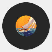 You Don't Stop Sailing When You Get Old Funny Old  ラウンドシール (正面)