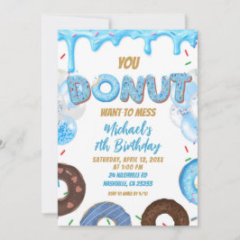 You Donut want to miss this birthday Invitation 招待状