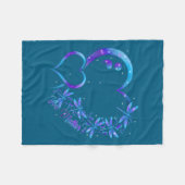 You Dragonfly Suicide Prevention Awareness Men Wom フリースブランケット (正面(横))