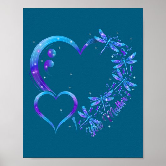 You Dragonfly Suicide Prevention Awareness Men Wom ポスター (正面)