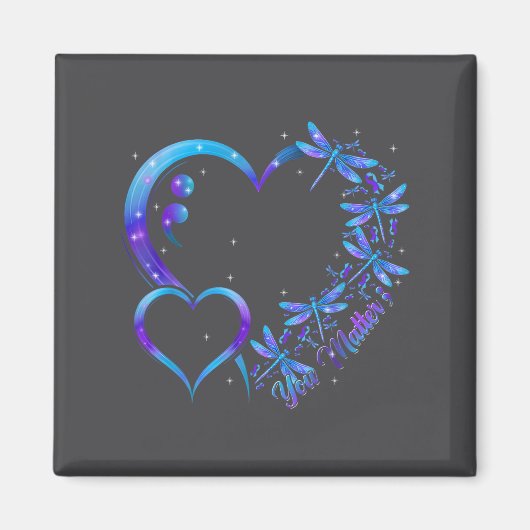 You Dragonfly Suicide Prevention Awareness Men Wom マグネット (正面)