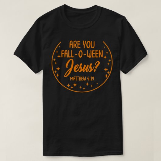 You FallHeenイエス・クリスチャン・バイブル・ハロウィーン Tシャツ (デザイン正面)