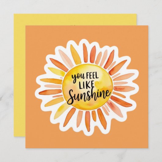 You Feel Like Sunshine Personalized Card シーズンカード (正面/裏面)