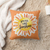 You Feel Like Sunshine Photo Throw Pillow クッション (ブランケット)