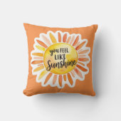 You Feel Like Sunshine Photo Throw Pillow クッション (正面)