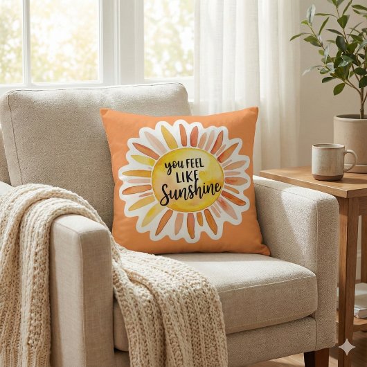You Feel Like Sunshine Photo Throw Pillow クッション