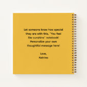 You Feel Like Sunshine Spiral Notebook ノートブック (裏面)