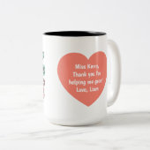 You Fill Cups and Hearts | School Support Team ツートーンマグカップ (正面右)