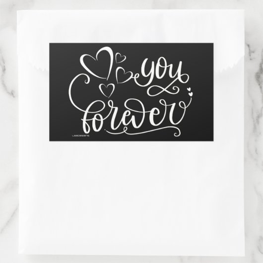 YOU FOREVER VALENTINESのデイギフトアイディア 長方形シール (バッグ)