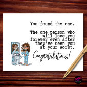You Found The One Bride Funny Engagement カード