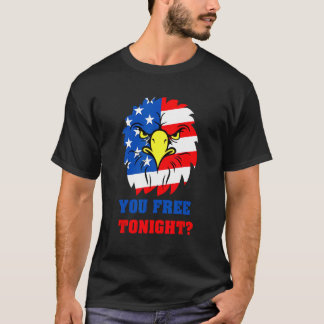 You Free TonightイーグルUSA国旗Jの4番目の愛国心 Tシャツ