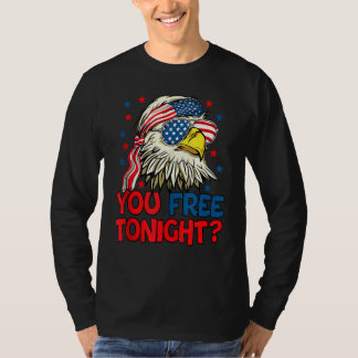 You Free Tonight 7月Fの第4日イーグルアメリカ国旗 Tシャツ