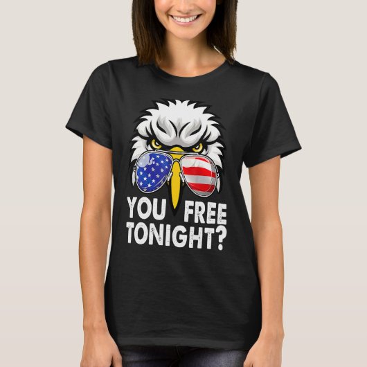 You Free Tonight Bald Eagle American Flag Happy 4t Tシャツ (正面)