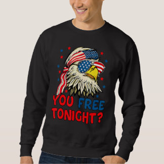 You Free Tonight Bald Eagle Mullet American Flag 4 スウェットシャツ
