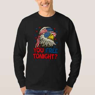 You Free Tonight Bald Eagle Mullet American Flag 4 Tシャツ