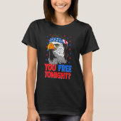 You Free Tonight Bald Eagle Mullet American Flag 4 Tシャツ (正面)