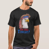 You Free Tonight Bald Eagle Mullet American Flag 4 Tシャツ (正面)