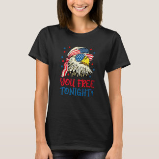 You Free Tonight Bald Eagle Mullet American Flag 4 Tシャツ