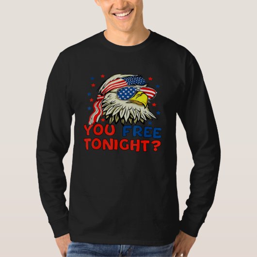 You Free Tonight Bald Eagle Mullet American Flag 4 Tシャツ (正面)