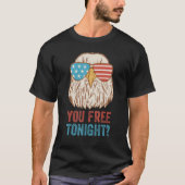 You Free Tonight Eagle 祝 Independence Day Tシャツ (正面)